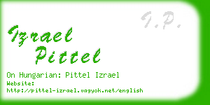 izrael pittel business card